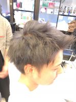 メンズダブルカラー　グレー